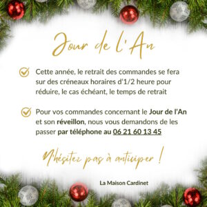 Commandes Jour de l'an
